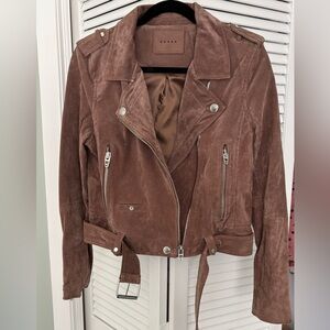 Blank NYC -  Brown Suede moto Jacket